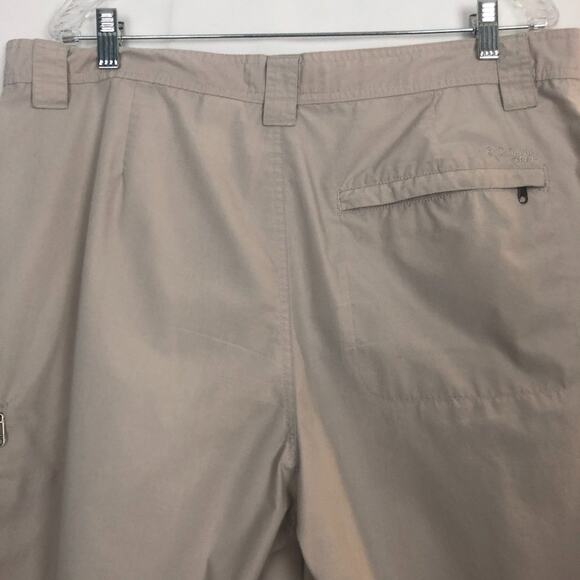 Columbia Mens Shorts Size 38 Beige Khaki Summer Casual Travel Beachy Breathable - Picture 8 of 11
